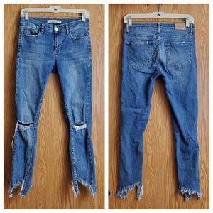 Zara Basic Z1975 destroyed ankle jeans